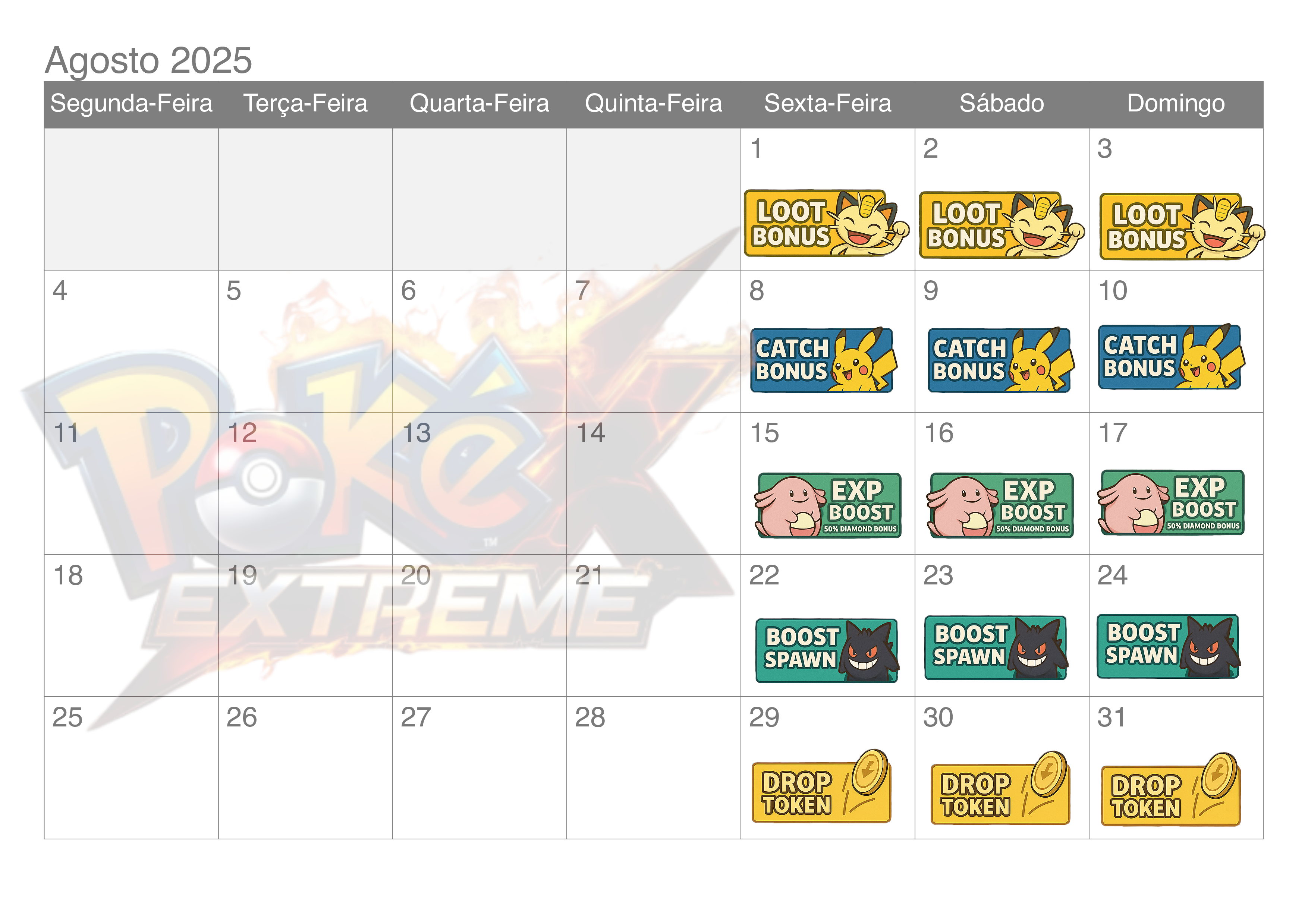 Calendário de Eventos